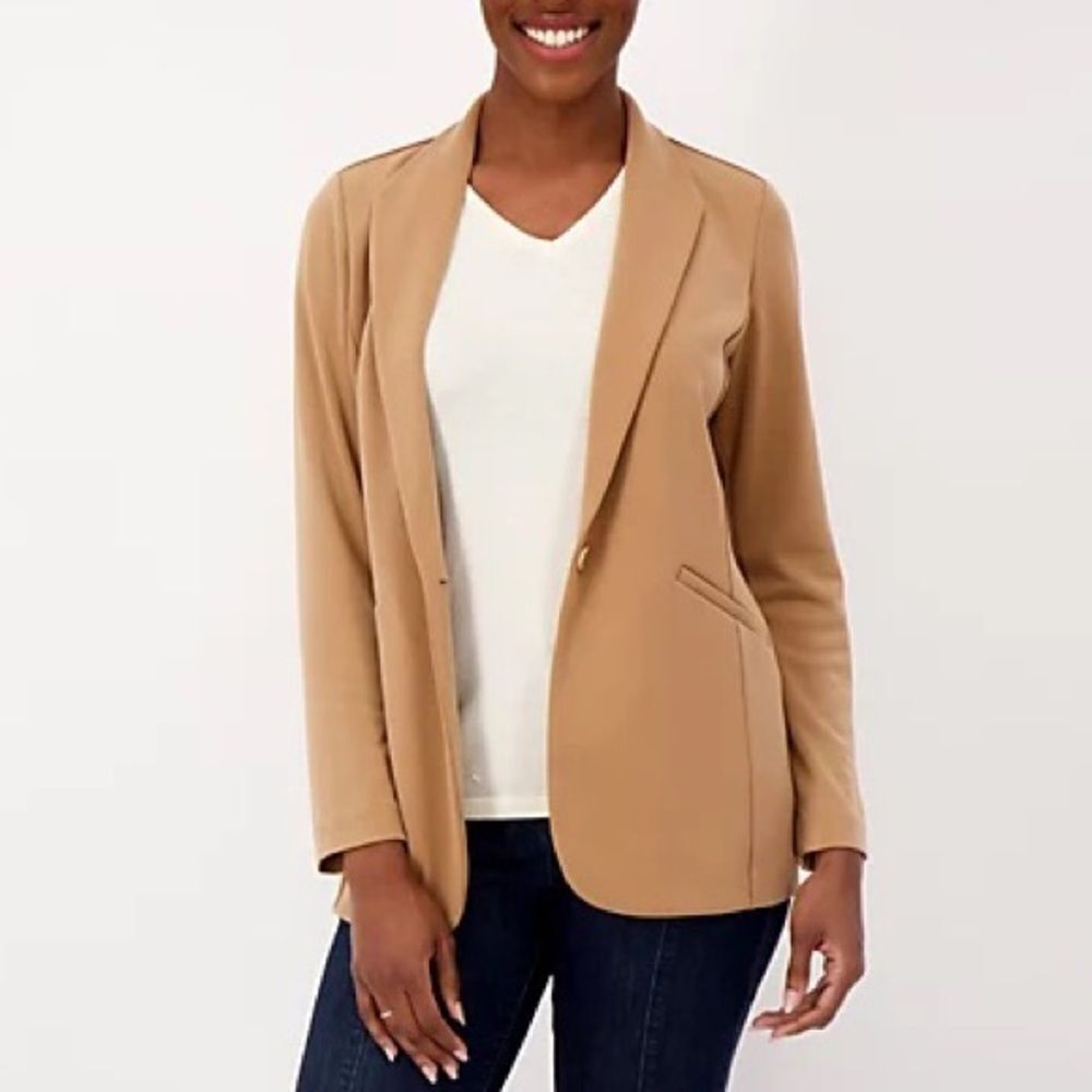 Susan Graver LK Fusion Revere Collar Blazer
